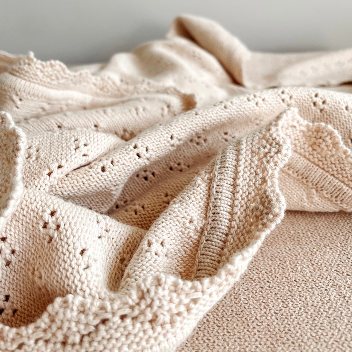 Knit Blanket - Oatmeal - Popette