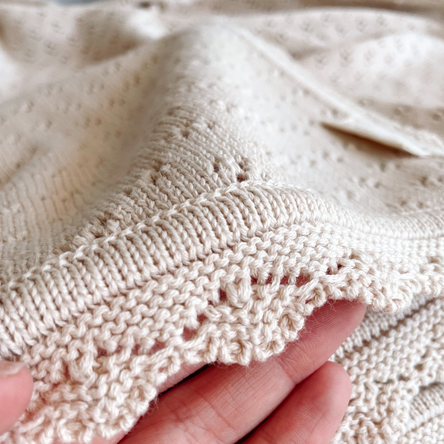 Knit Blanket - Oatmeal - Popette